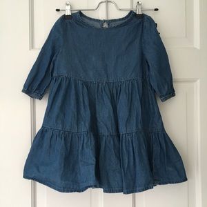 Denim / Chambray girls twirl dress from Old Navy.